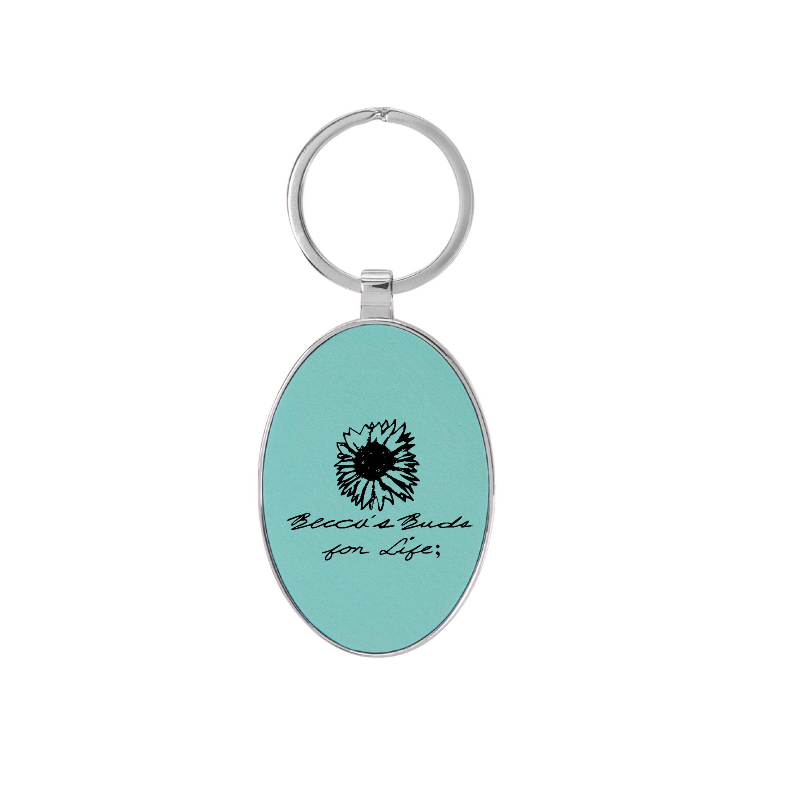 Beccas Buds For Life Teal Keychain